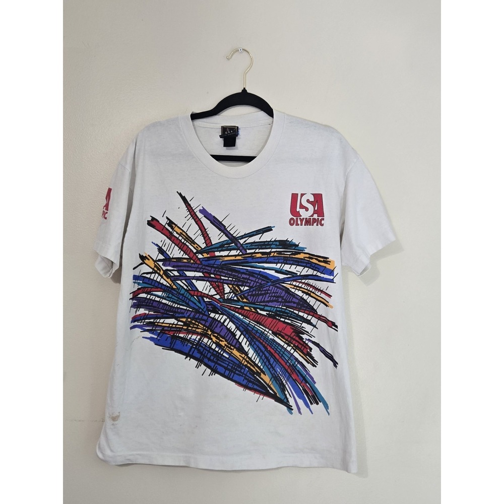 VTG Rare 1990s USA Olympics T-Shirt Medium Sports Athlectics Collectibles 90s